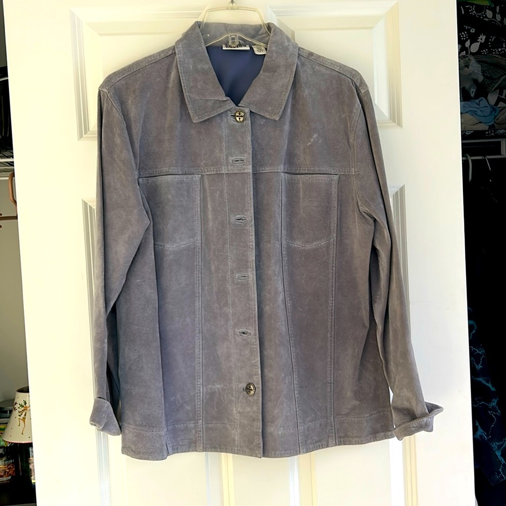 Chicos suede leather jacket